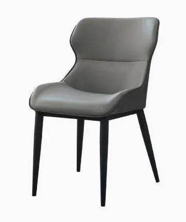 Gray chair with black legs 