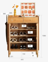 2 Door Shoe Cabinet with Drawers | SIDDH - onehappyhome