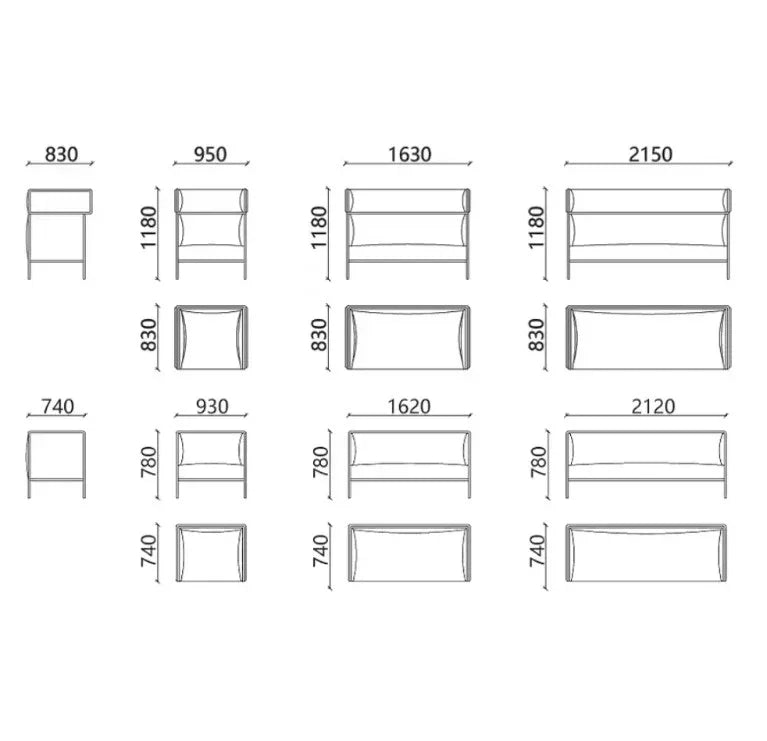 2-Seater Lounge Sofa | LUCA - onehappyhome