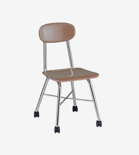 hard plastic chair with wheels
