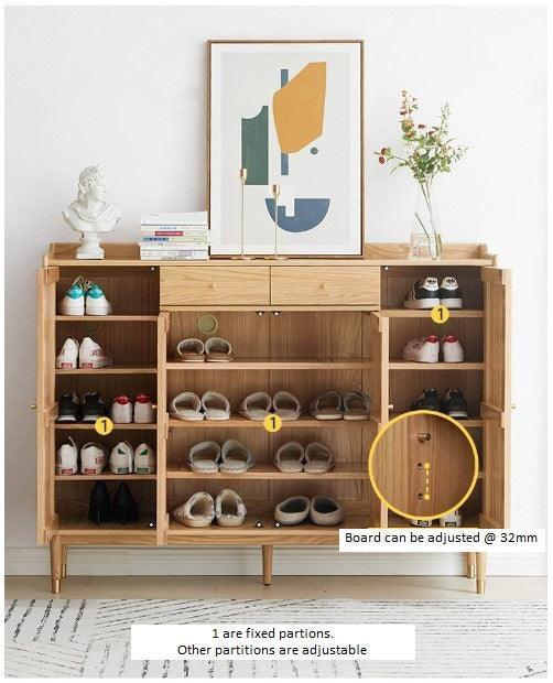 4 Door Shoe Cabinet with Drawers | SIDDH - onehappyhome