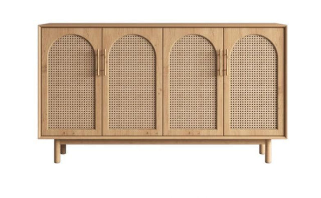 japandi rattan sideboard cabinet