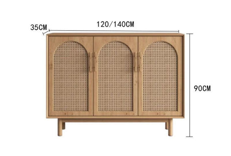 3 Door rattan sideboard cabinet