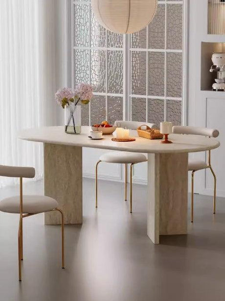 travertine dining table