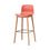 red minimalist bar chair