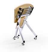 wood foldable collaborative training table