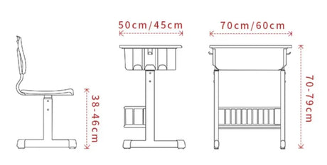 Height Adjustable Classroom Table w/ Storage W700 - Cantilevered | ALMA