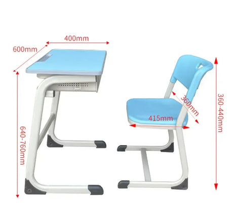 Height Adjustable Classroom Table w/ Mesh Basket Storage W600 - Cantilevered | CARRIE