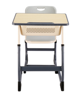 Height Adjustable Classroom Table w/ Metal Box Storage W600 - Cantilevered | CARRIE