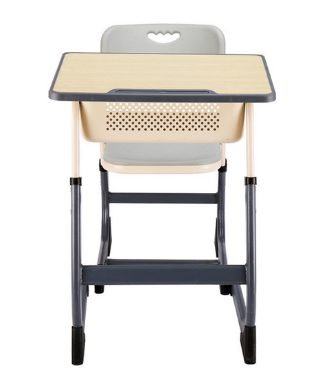 Height Adjustable Classroom Table w/ Metal Box Storage W600 - Cantilevered | CARRIE