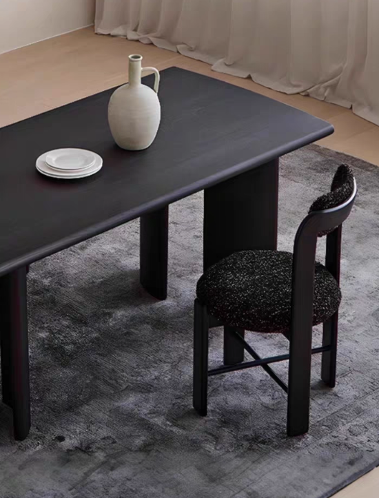 black ash wood dining chair