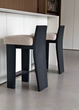 black accent bar chair