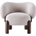 lounge curved boucle chair