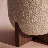 Bouclé Ottoman Stool | ARLO