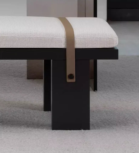 Wood Bench with Removable &amp; Washable Seat Cover | UMA