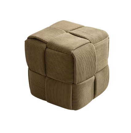 Woven Cube Pouf | LUMO