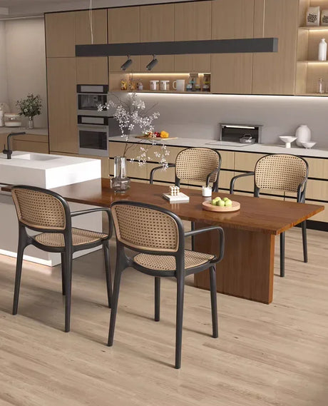 PP stackable restaurant canteen side chair