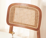 Rattan Dining Side Chair w/ PU Seat | ELARA