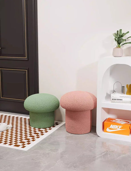 Mushroom Bouclé Pouf Stool | RITIKA