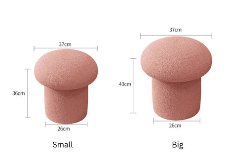 Mushroom Bouclé Pouf Stool | RITIKA