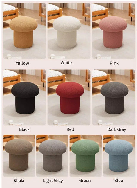 Mushroom Bouclé Pouf Stool | RITIKA