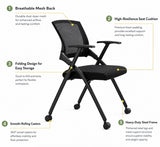 affordable whiz foldable and nestable training armchair