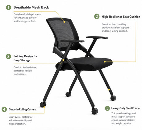 affordable whiz foldable and nestable training armchair