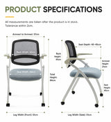 Training Armchair with Castors + Foldable Armrests + Tiltable Backrest | LIAM