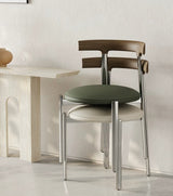 Stackable Dining Chair with Steel Frame | LUNA