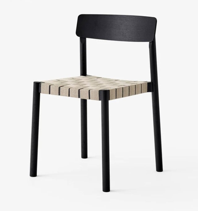 dining chair with woven seat