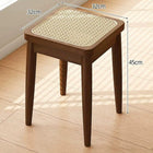Solid Wood Square Stool with Rattan Seat | YNA