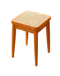 stackable square stool with rattan seat