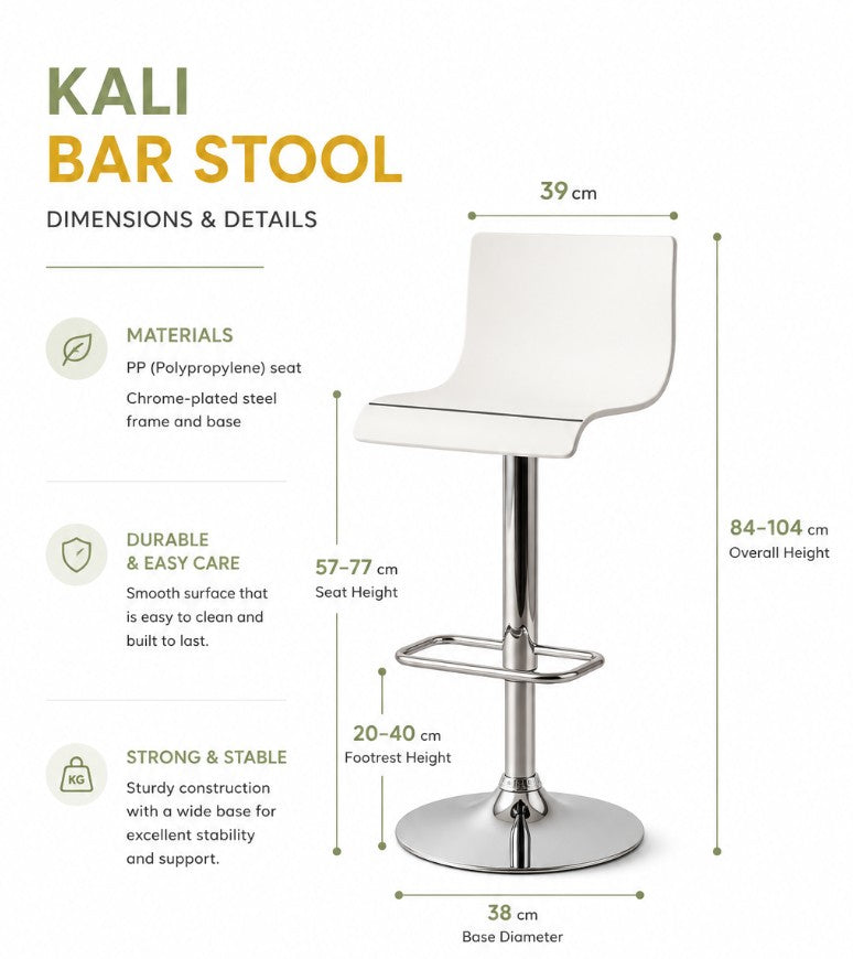 Height Adjustable Bar Stool | KALI