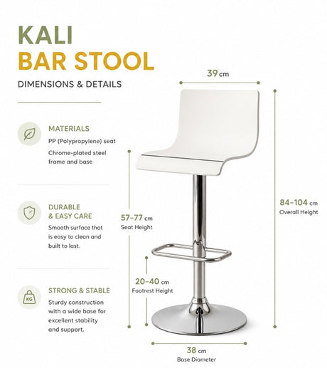 Height Adjustable Bar Stool | KALI