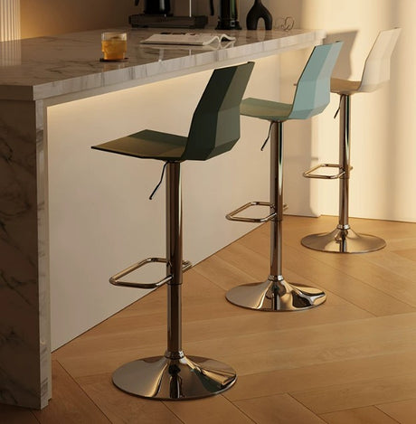 Height Adjustable Swivel Barstool in Steel frame