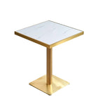 Square Sintered Stone Table with 304 Stainless Steel Base | OLIVIA