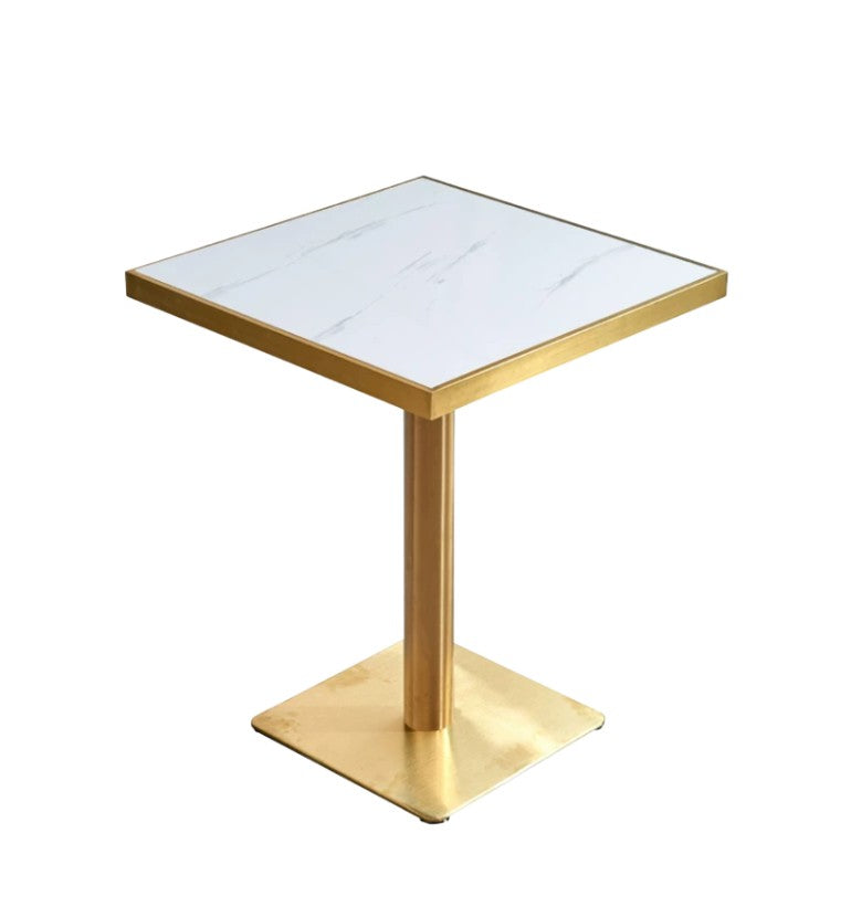 Square Sintered Stone Table with 304 Stainless Steel Base | OLIVIA