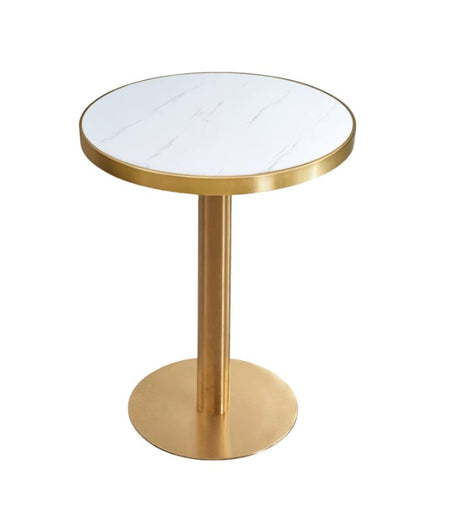 Round Sintered Stone Table with 304 Stainless Steel Base | OLIVIA