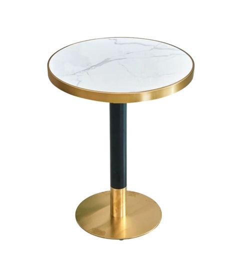 Round Sintered Stone Table with 304 Stainless Steel Base | OLIVIA