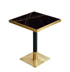 Square Sintered Stone Table with 304 Stainless Steel Base | OLIVIA