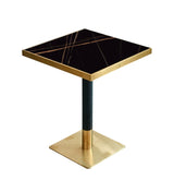 Square Sintered Stone Table with 304 Stainless Steel Base | OLIVIA