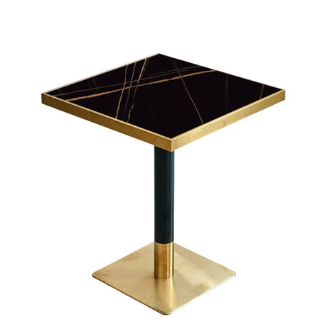 Square Sintered Stone Table with 304 Stainless Steel Base | OLIVIA