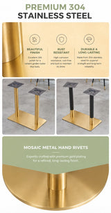 120L Sintered Stone Table with 304 Stainless Steel Base | OLIVIA