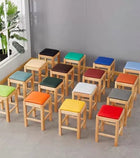 Solid Wood Stool with Cushioned Seat | ADA