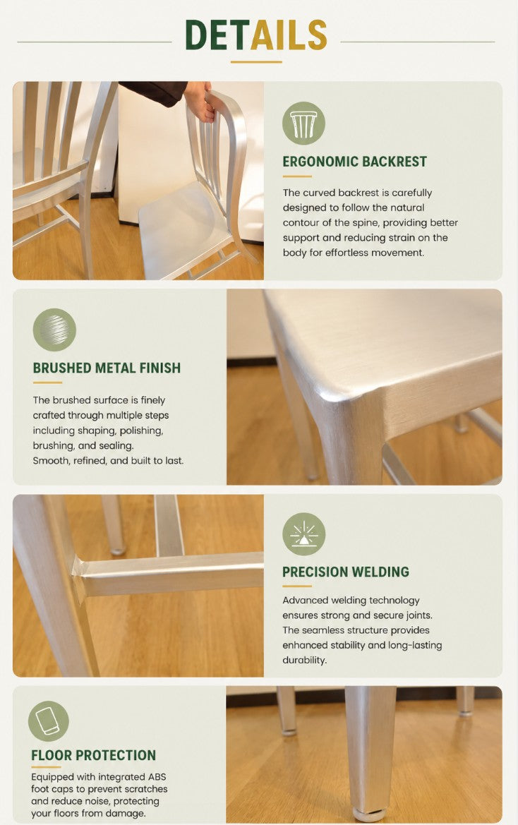 Outdoor Aluminum Bar Chair | ALEX