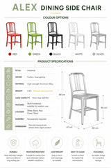 Native Neil Dining Side Chair - Aluminium 