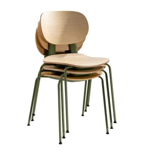 fin plywood stackable dining chair for restaurants