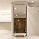 standing frameless mirror