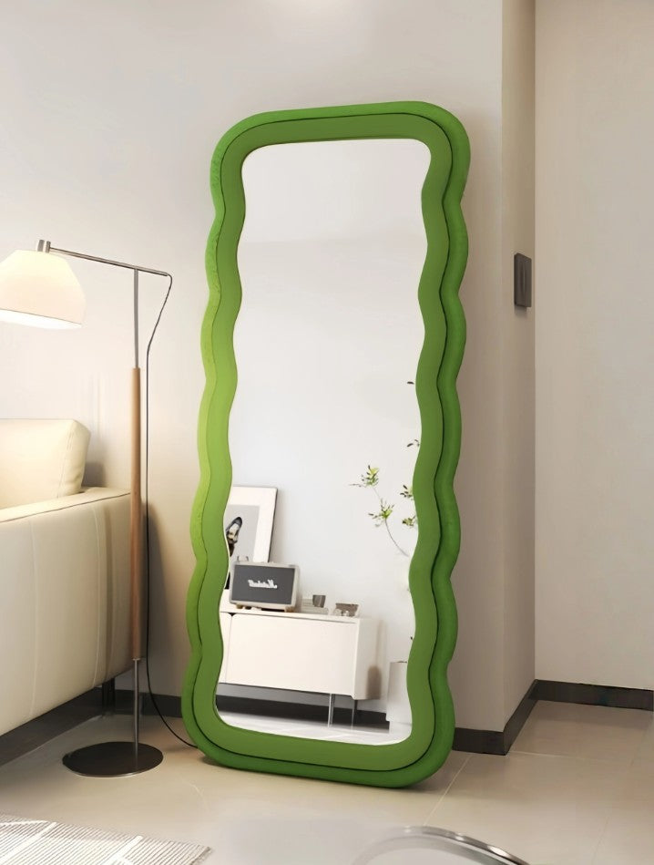 green full length floor boutique mirror