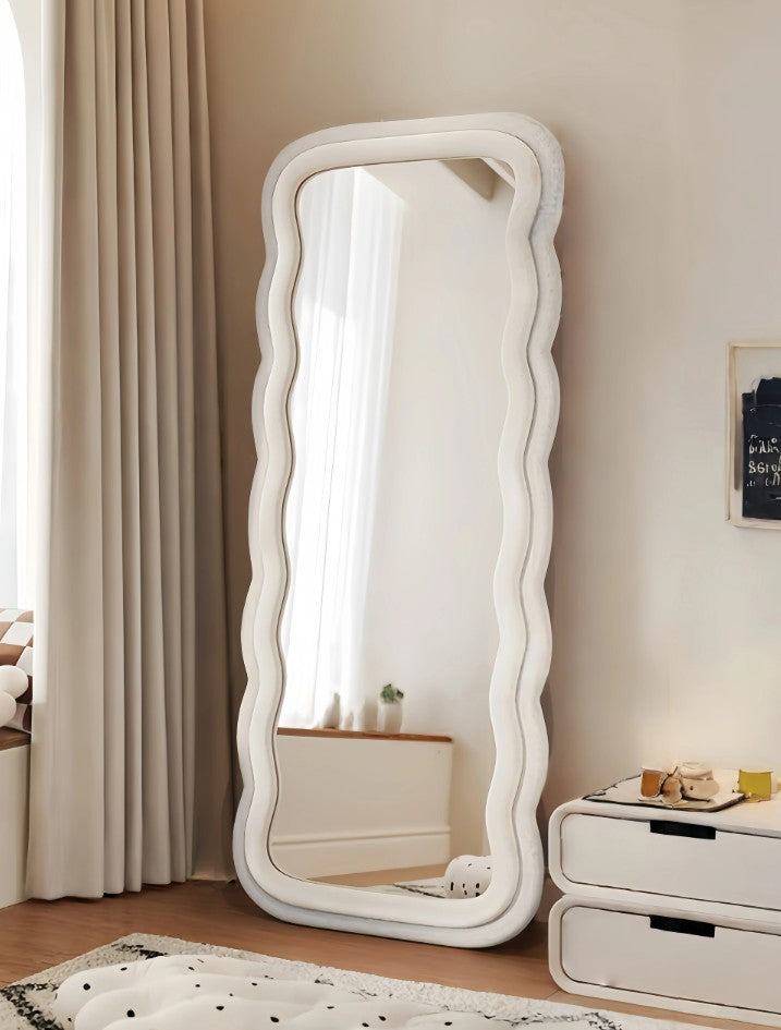 korean style mirror in white